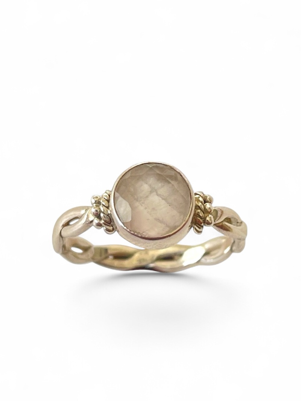 925 Sterling Silver Natural Rose Quartz Ring – US Size 7
